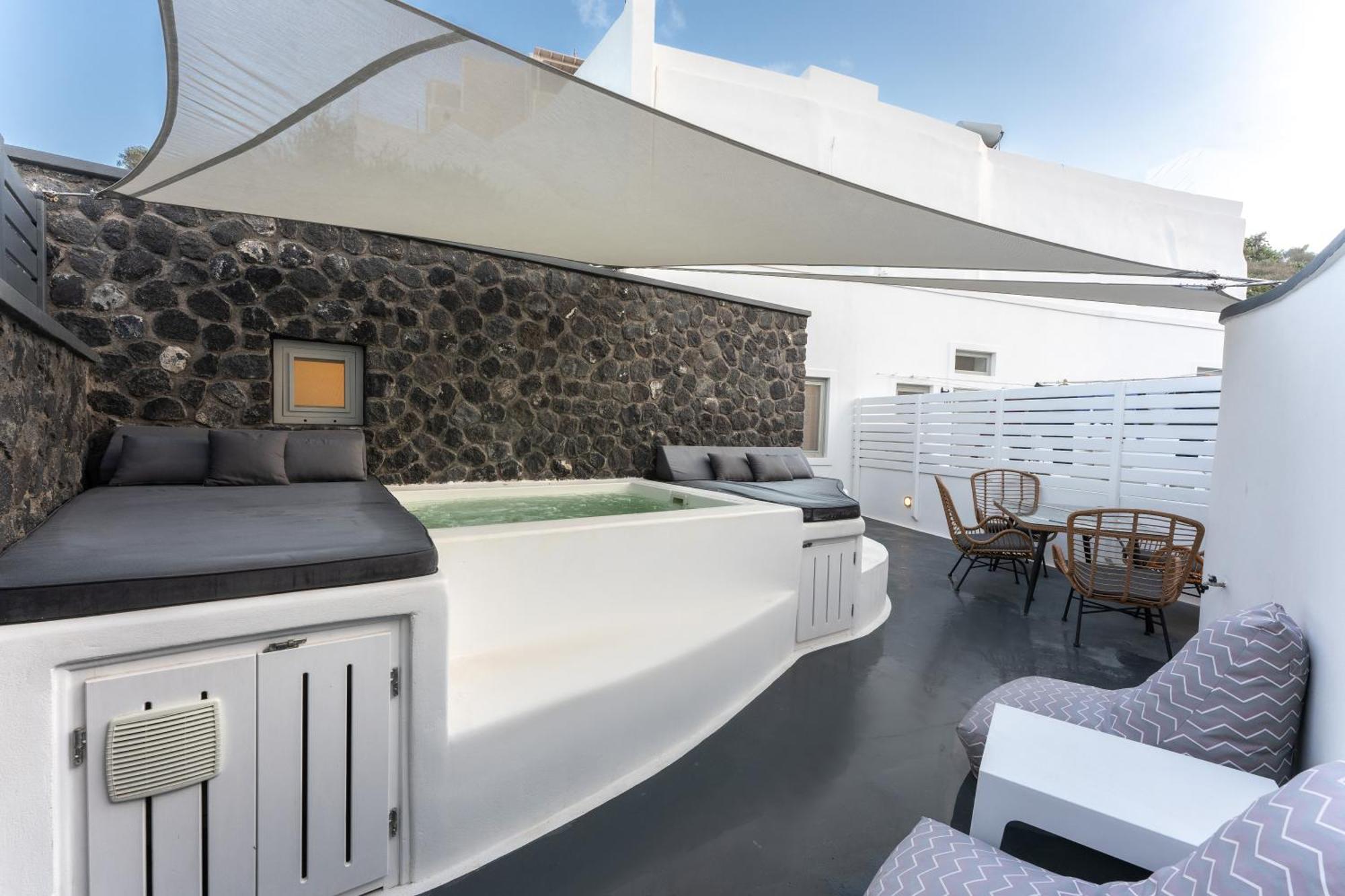 Sun Naam Home Santorini With Heated Jacuzzi Karterádos Exterior foto